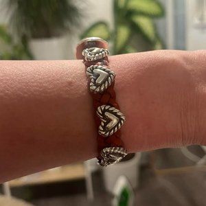 Brighton Roped Heart Braid Bandit Bracelet